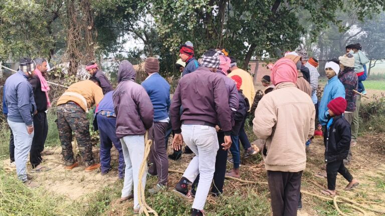 आधी रात कुएँ में गिरी नीलगाय, समय रहते रेस्क्यू कर बचाई गई जान