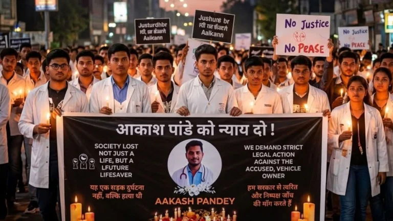 आकाश पांडेय को इंसाफ दिलाने की मांग, कुशीनगर में हजारों लोग सड़कों पर